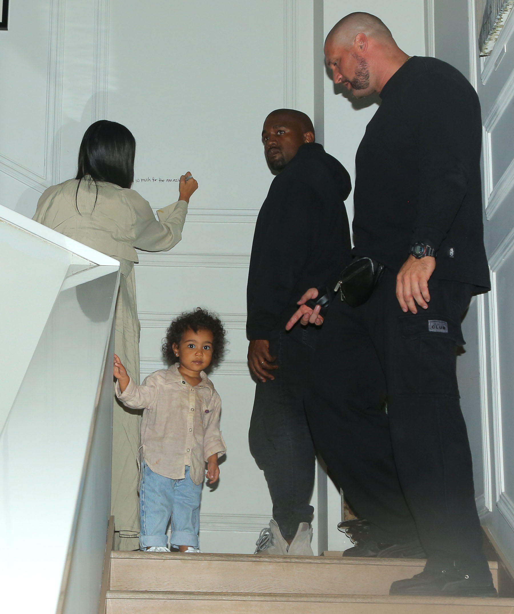 North West with Kim and Kanye West