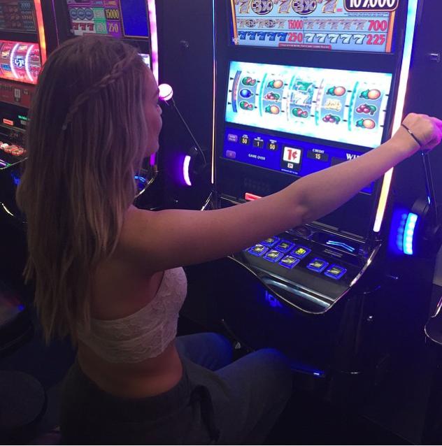 Little Mix's Perrie Edwards in Las Vegas Casino