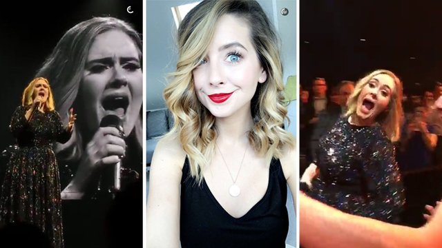 Zoella Snapchat Adele Concert
