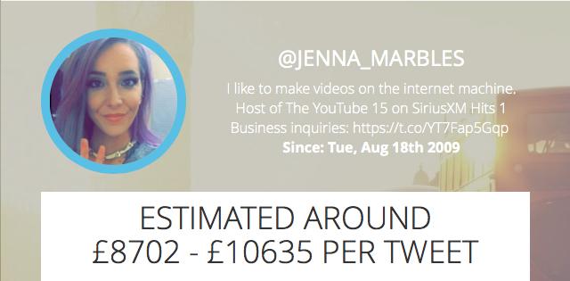 Jenna Marbles Sponsored Tweet