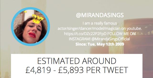 Miranda Sings Sponsored Tweet