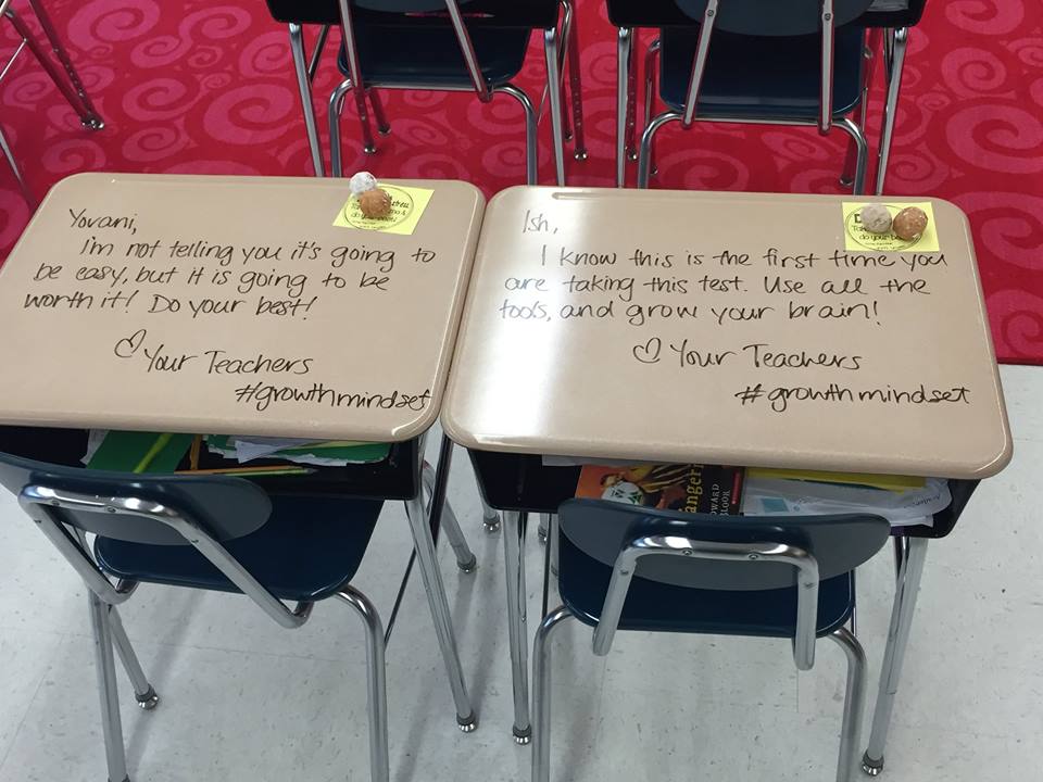 inspiring messages on desk