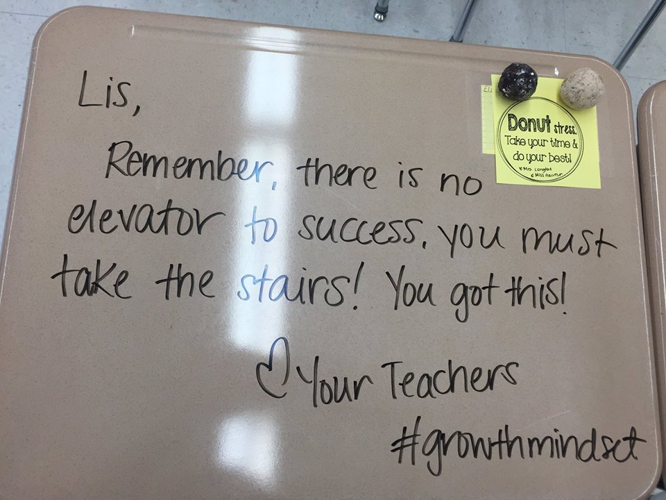 inspiring messages on desk