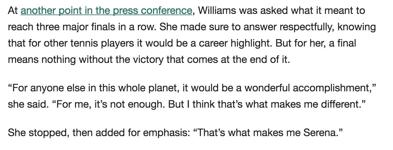 Serena Williams Quote