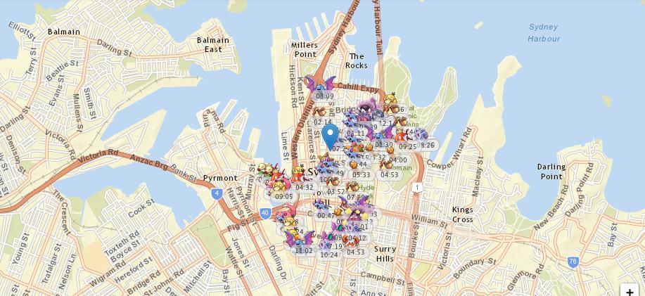 Sydney Australia Pokemon Locations