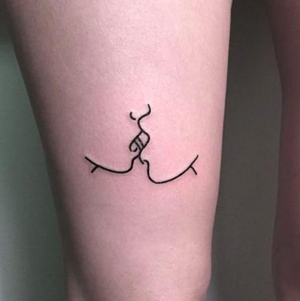 Left leg  tattoo