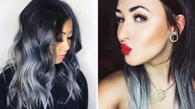 12 Smokin' Pics Of Grey Ombre Hair That'll Give You Mermaid Goth Goals -  PopBuzz