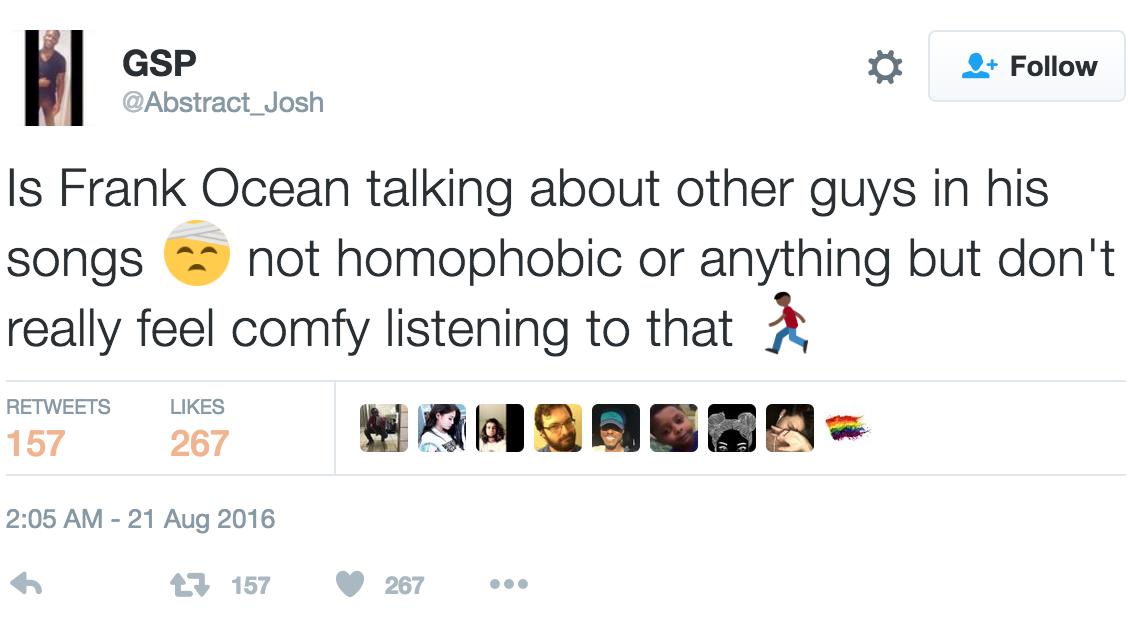 Homophobic Tweet