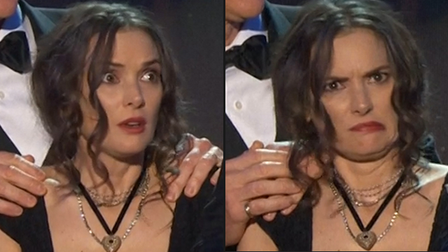 Winona Ryder Facial Expressions SAG Awards