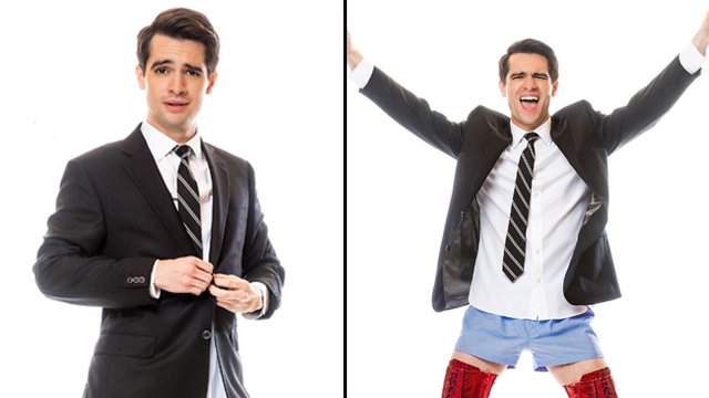 Limestone Hardness sad WATCH: Brendon Urie Tries On His 'Kinky Boots' Costume For The First Time -  PopBuzz
