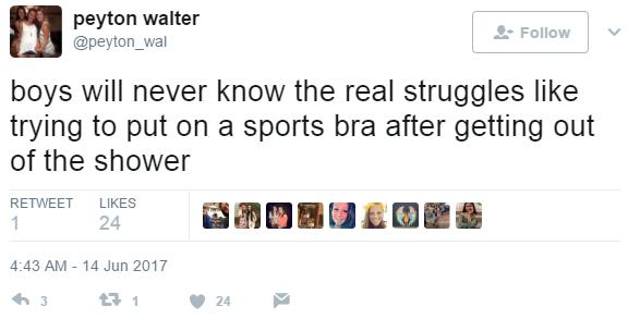 Sports bra tweet 