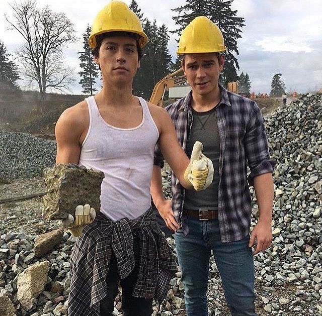 Cole and KJ construction workers 
