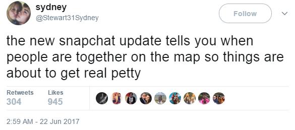 Snapchat update tweet 1 