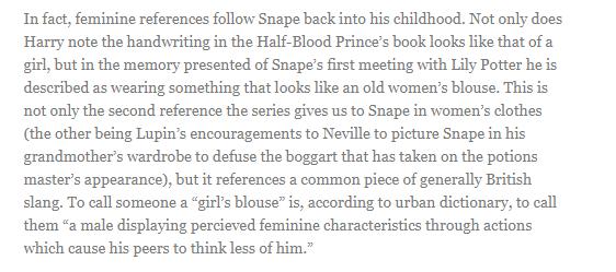 Snape heroine essay 