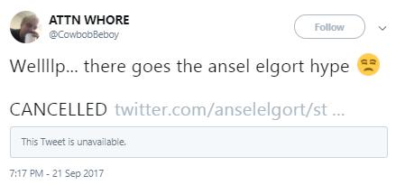 Ansel Elgort reaction tweet 2 