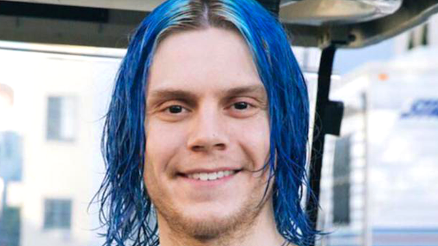 Evan Peters Blue Hair