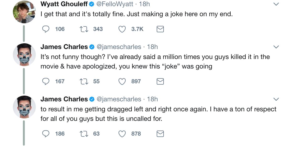 James Charles Wyatt Oleff Twitter