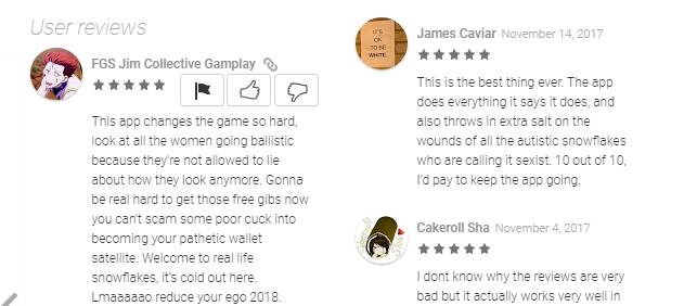 User reviews MakeApp