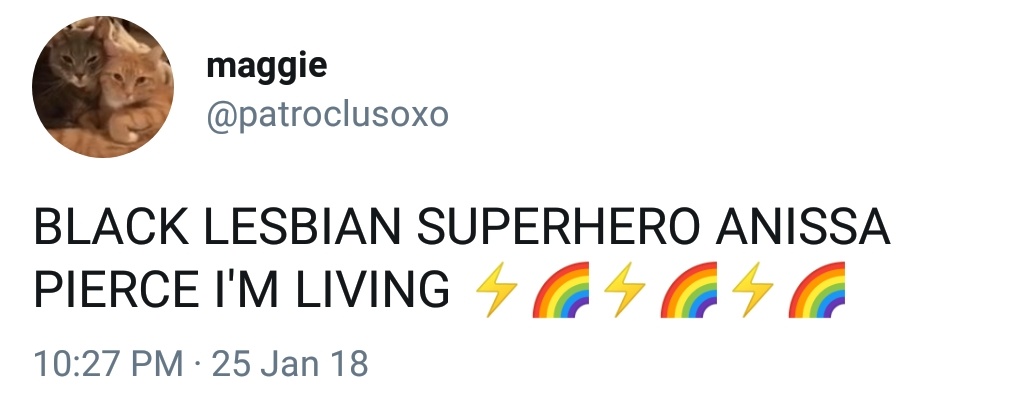 Black lightning tweets