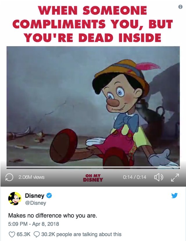 Disney dead inside meme