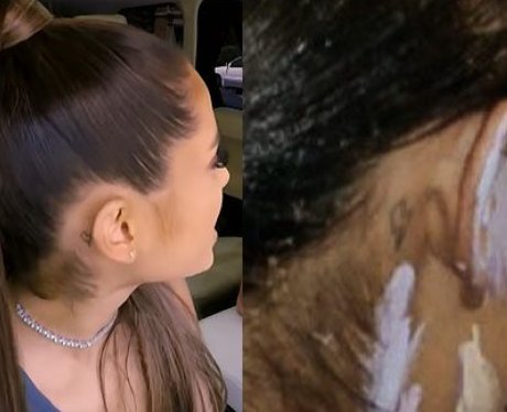 Ariana Grande's lightening bolt ear tattoo