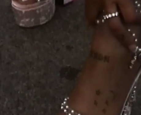 Ariana Grande's Myron foot tattoo