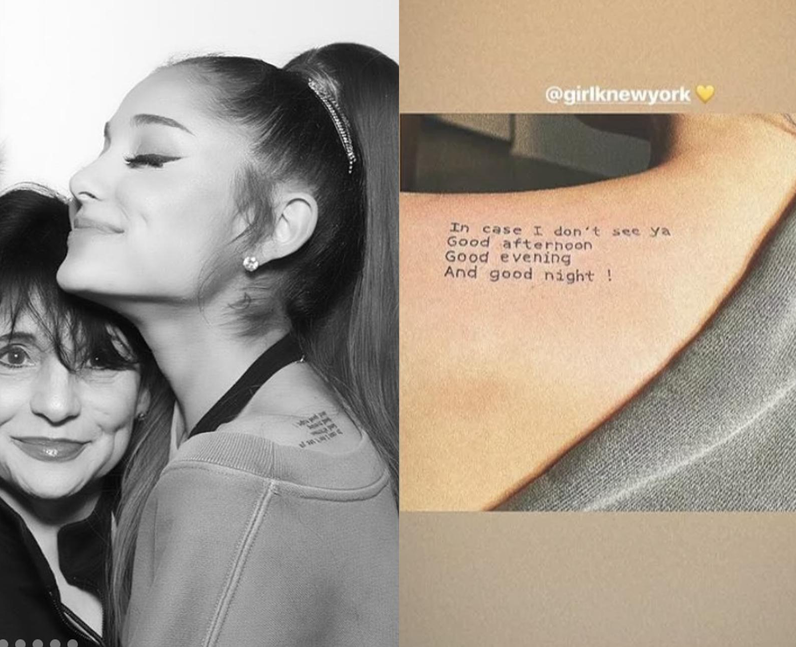 Ariana shoulder tattoo