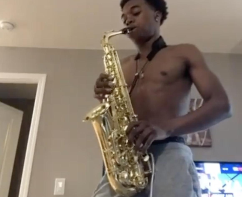 Can Maliq Johnson actually play the saxophone?